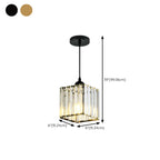 Art Deco Gold Metal Crystal Geometric Pendant Light