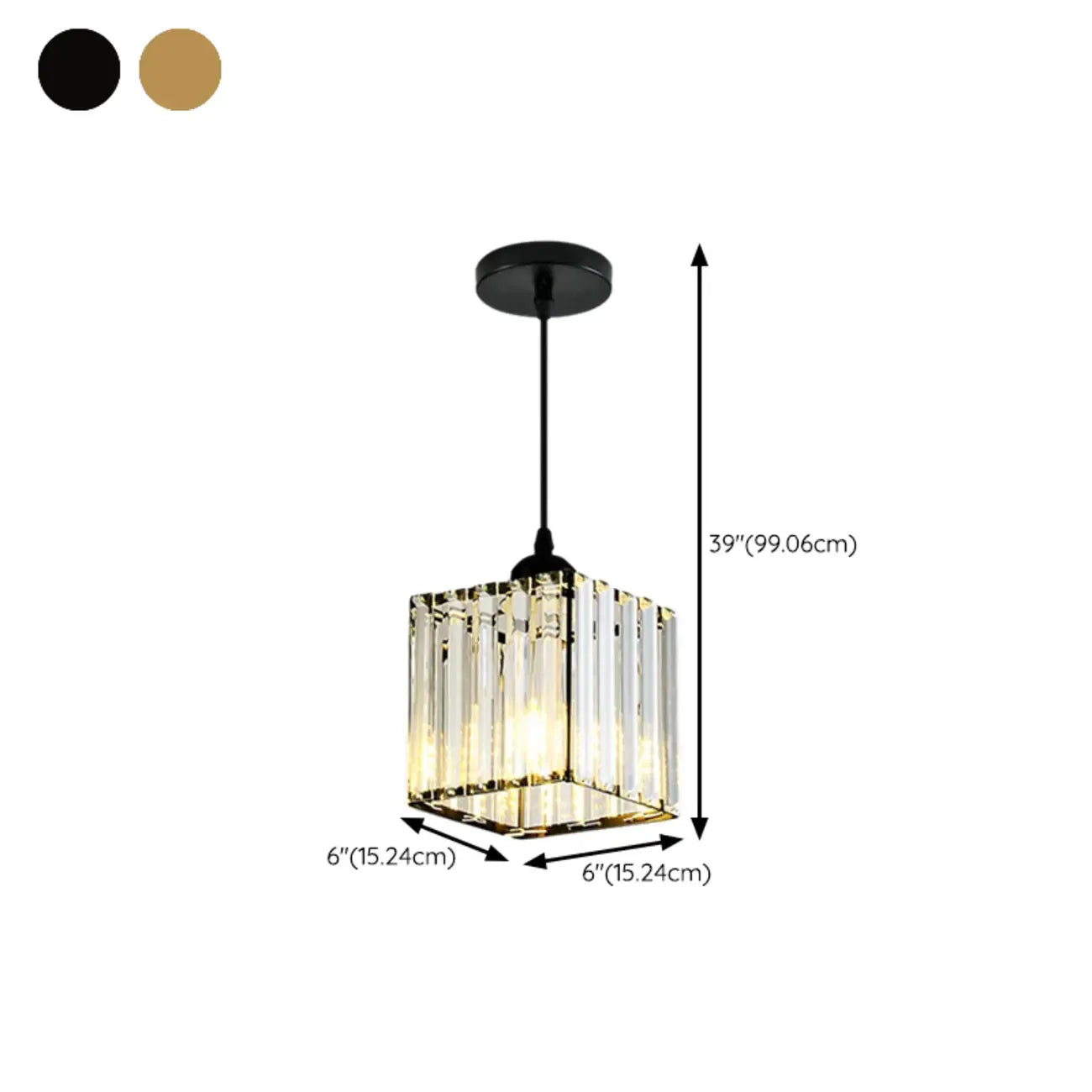 Art Deco Gold Metal Crystal Geometric Pendant Light