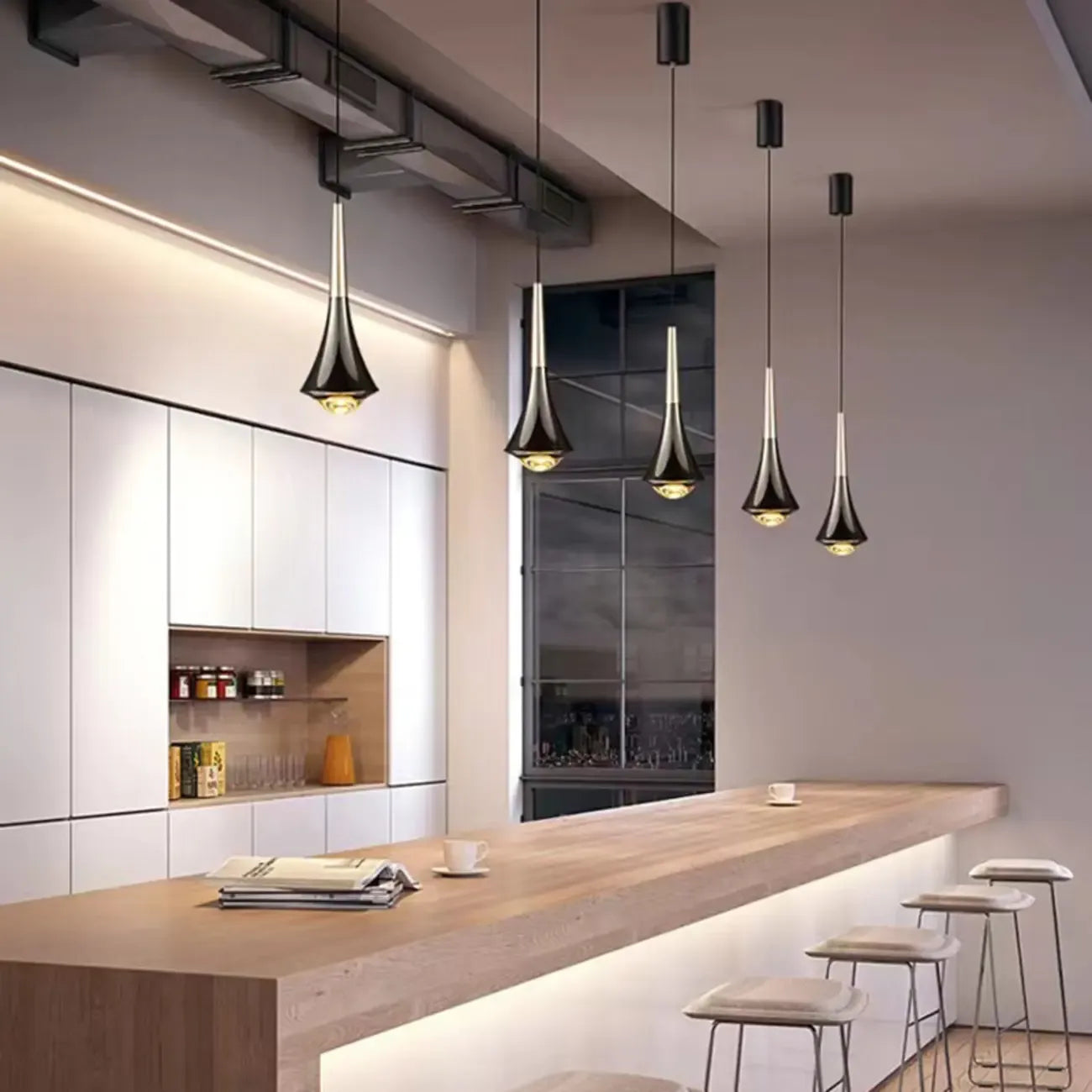 Bedside Metal Pendant Light with Third Gear Dimming