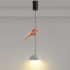 Modern Rose Gold Clear Globe Liftable Pendant Light