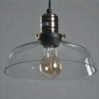 Modern Black Glass Pendant Light Adjustable Length for Kitchen