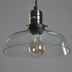 Modern Black Glass Pendant Light Adjustable Length for Kitchen