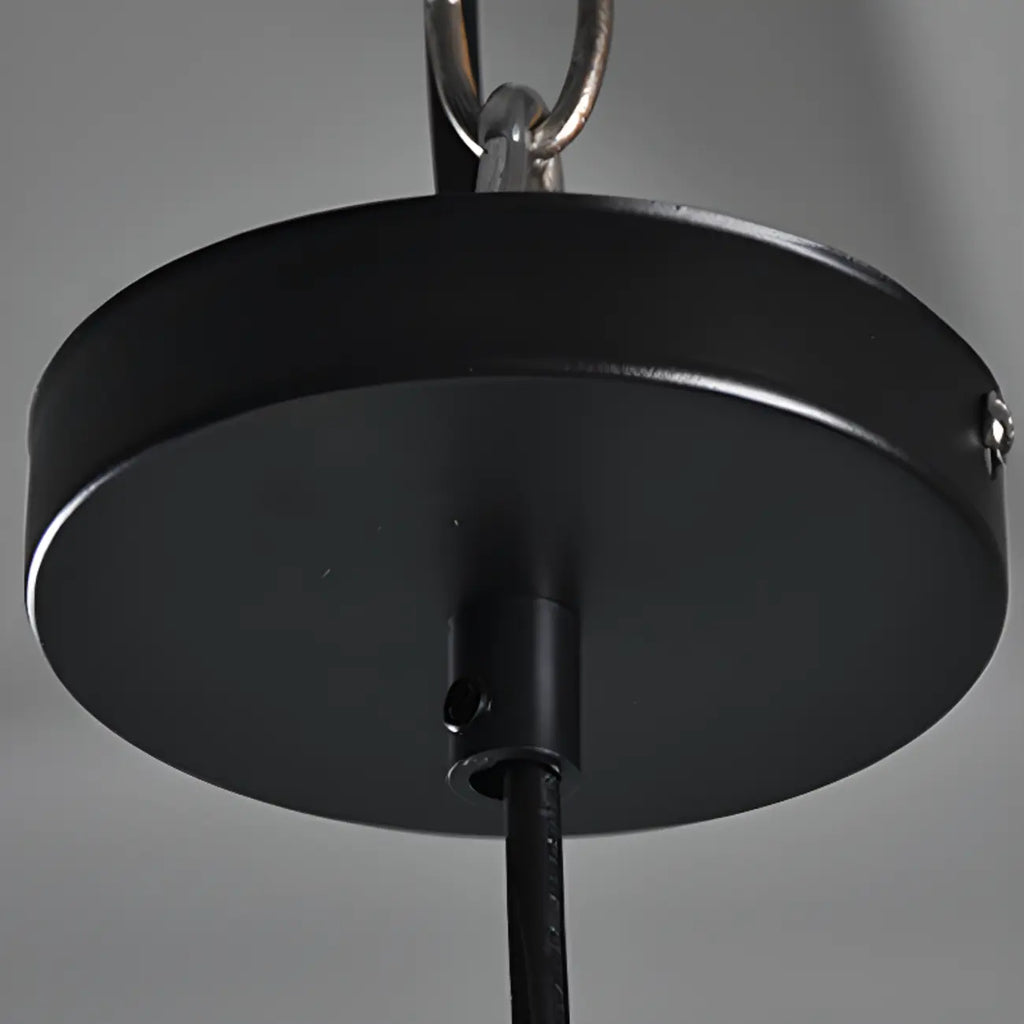 Modern Black Glass Pendant Light Adjustable Length for Kitchen