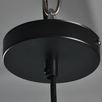 Modern Black Glass Pendant Light Adjustable Length for Kitchen