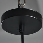 Modern Black Glass Pendant Light Adjustable Length for Kitchen
