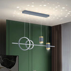 Stylish LED Metal Linear Island Light Adjustable for Dining Area