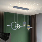 Stylish LED Metal Linear Island Light Adjustable for Dining Area