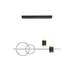 Stylish LED Metal Linear Island Light Adjustable for Dining Area
