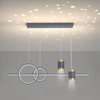 Stylish LED Metal Linear Island Light Adjustable for Dining Area