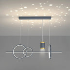 Stylish LED Metal Linear Island Light Adjustable for Dining Area