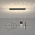 Stylish LED Metal Linear Island Light Adjustable for Dining Area