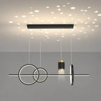 Stylish LED Metal Linear Island Light Adjustable for Dining Area