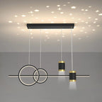 Stylish LED Metal Linear Island Light Adjustable for Dining Area