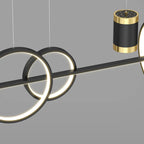 Stylish LED Metal Linear Island Light Adjustable for Dining Area