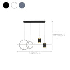 Stylish LED Metal Linear Island Light Adjustable for Dining Area