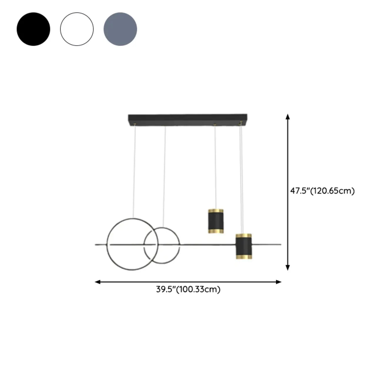 Stylish LED Metal Linear Island Light Adjustable for Dining Area