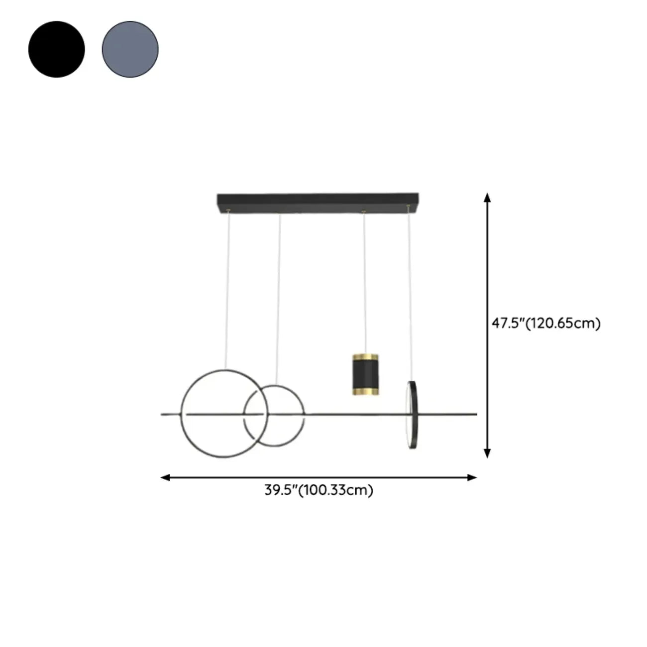 Stylish LED Metal Linear Island Light Adjustable for Dining Area