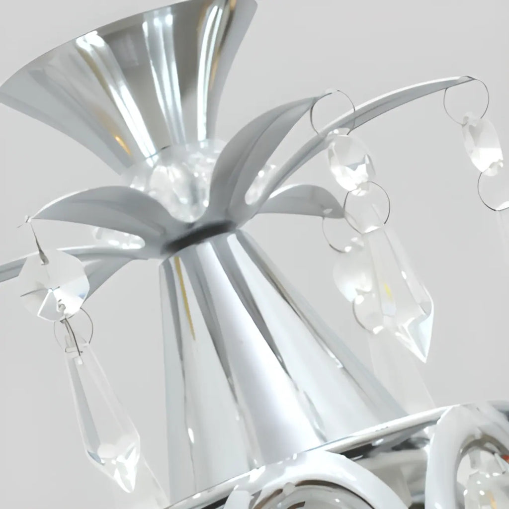 Elegant Cylinder Crystal Kitchen Island Pendant Light with Spotlight