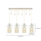 Elegant Cylinder Crystal Kitchen Island Pendant Light with Spotlight
