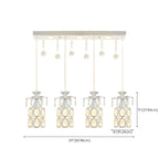 Elegant Cylinder Crystal Kitchen Island Pendant Light with Spotlight
