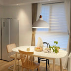 Modern White Metal Bowl Adjustable Kitchen Pendant Light
