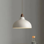 Modern White Metal Bowl Adjustable Kitchen Pendant Light