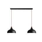 Modern White Metal Bowl Adjustable Kitchen Pendant Light