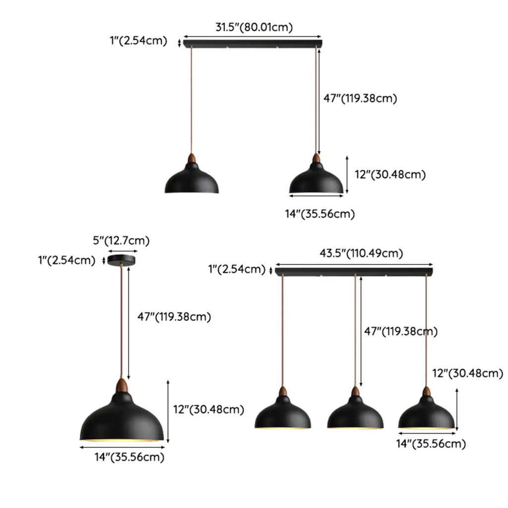 Modern White Metal Bowl Adjustable Kitchen Pendant Light