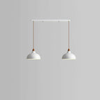 Modern White Metal Bowl Adjustable Kitchen Pendant Light