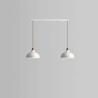 Modern White Metal Bowl Adjustable Kitchen Pendant Light