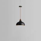 Modern White Metal Bowl Adjustable Kitchen Pendant Light