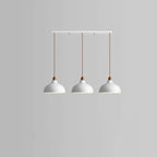 Modern White Metal Bowl Adjustable Kitchen Pendant Light