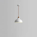 Modern White Metal Bowl Adjustable Kitchen Pendant Light
