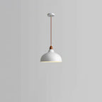 Modern White Metal Bowl Adjustable Kitchen Pendant Light