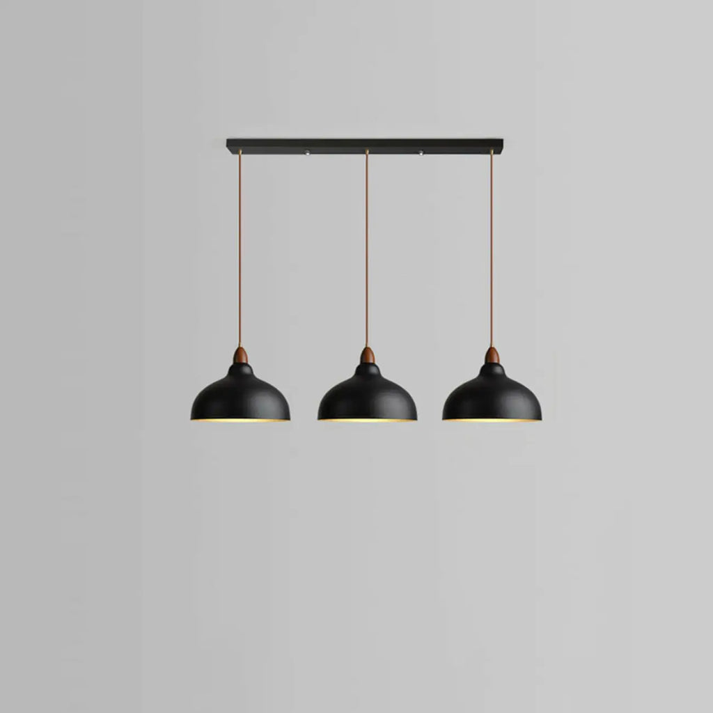 Modern White Metal Bowl Adjustable Kitchen Pendant Light
