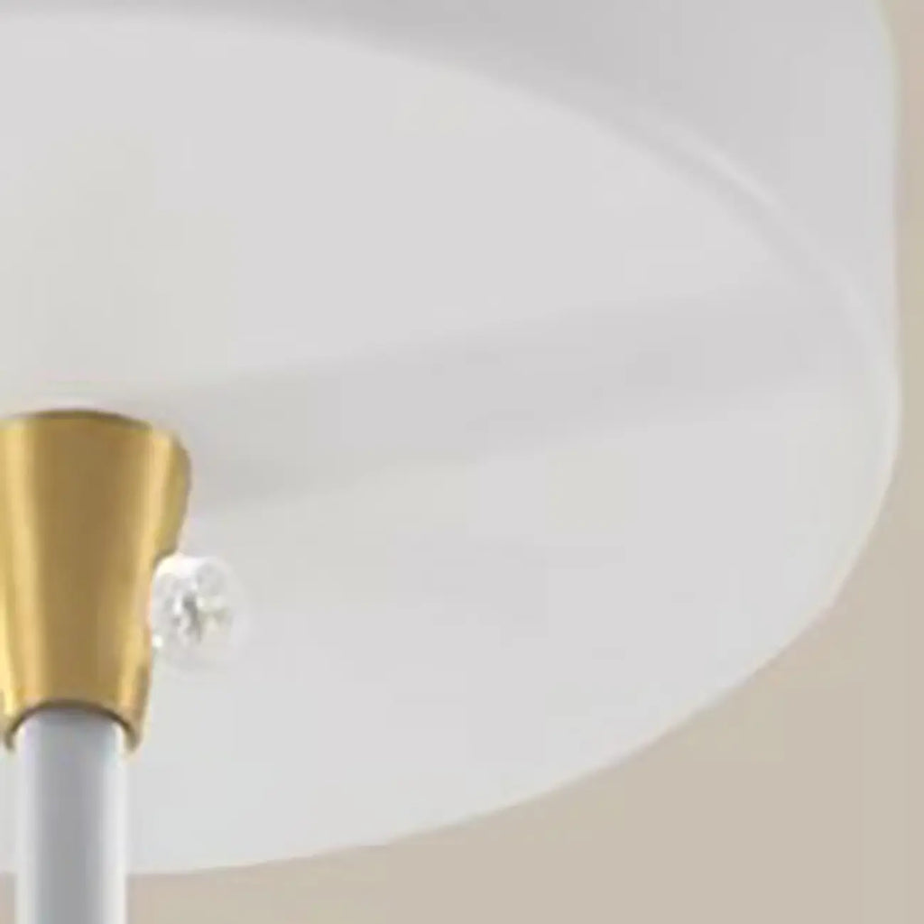 Modern White Metal Bowl Adjustable Kitchen Pendant Light