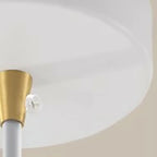 Modern White Metal Bowl Adjustable Kitchen Pendant Light