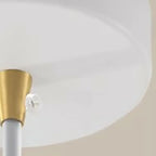 Modern White Metal Bowl Adjustable Kitchen Pendant Light