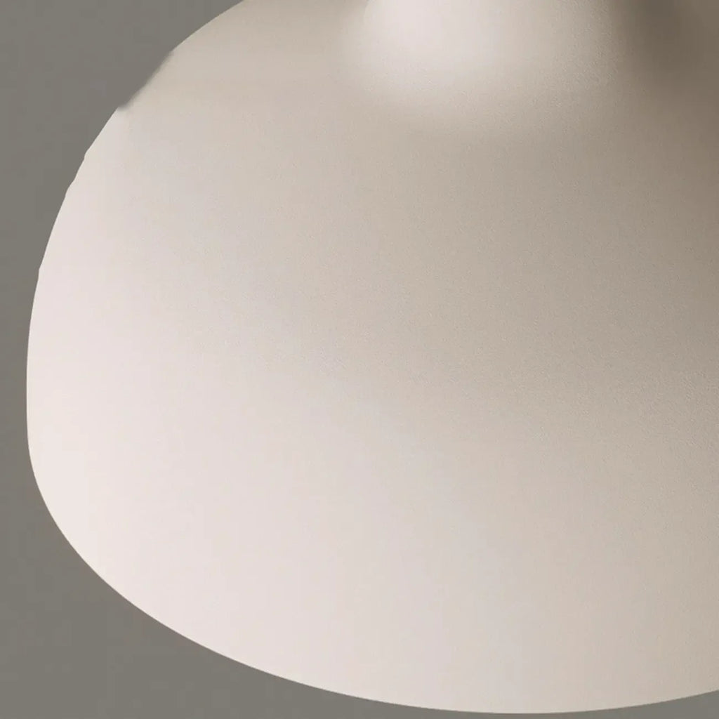 Modern White Metal Bowl Adjustable Kitchen Pendant Light