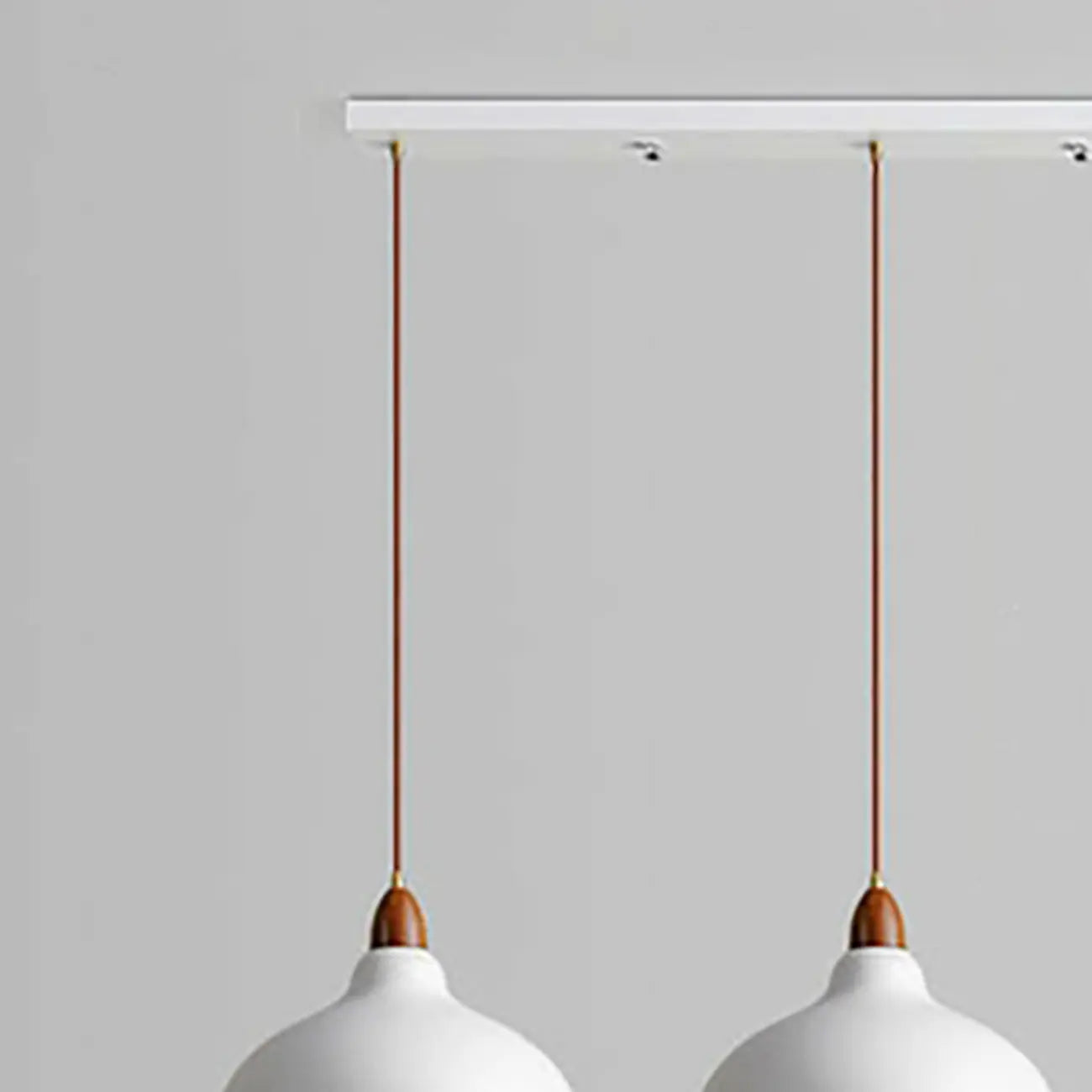 Modern White Metal Bowl Adjustable Kitchen Pendant Light
