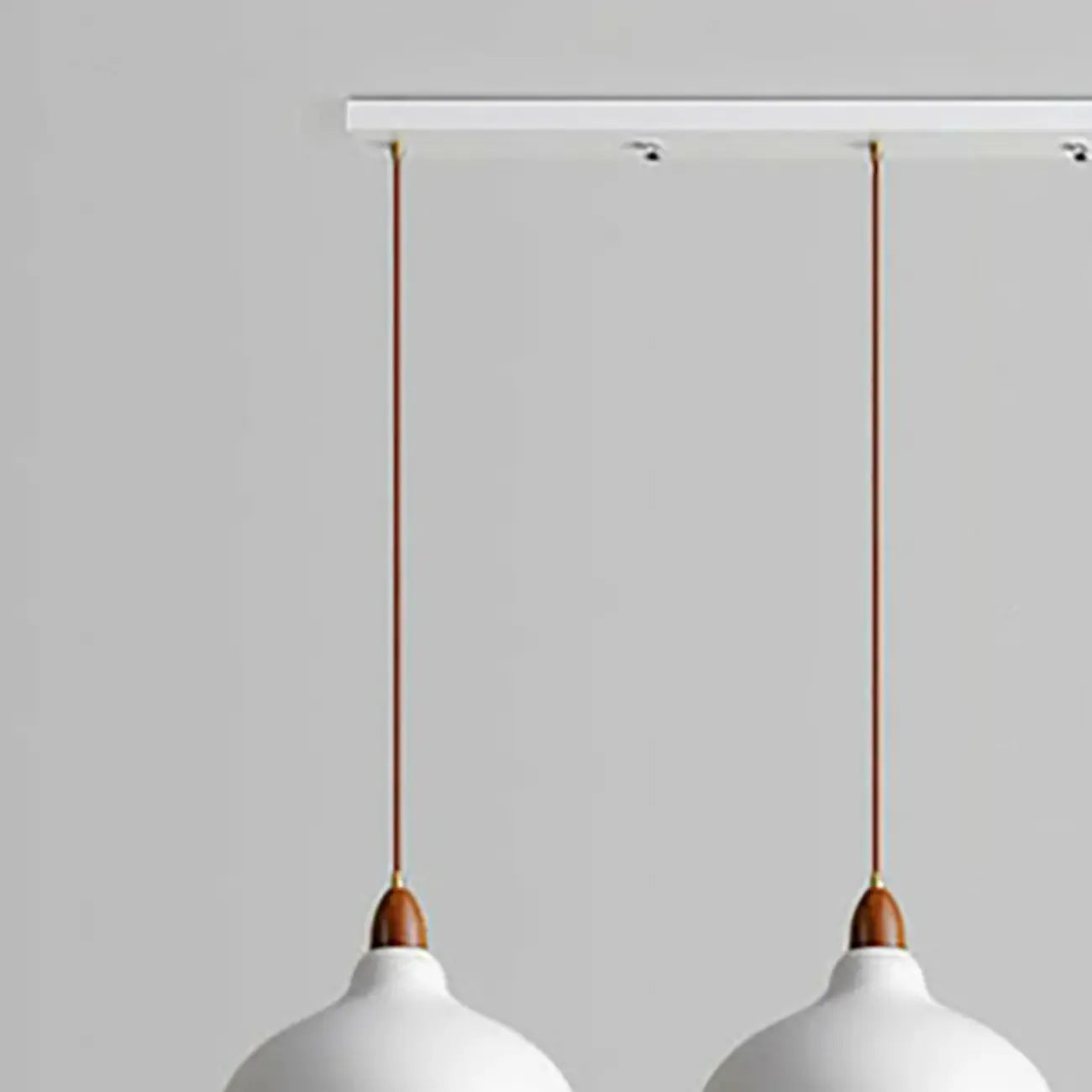 Modern White Metal Bowl Adjustable Kitchen Pendant Light