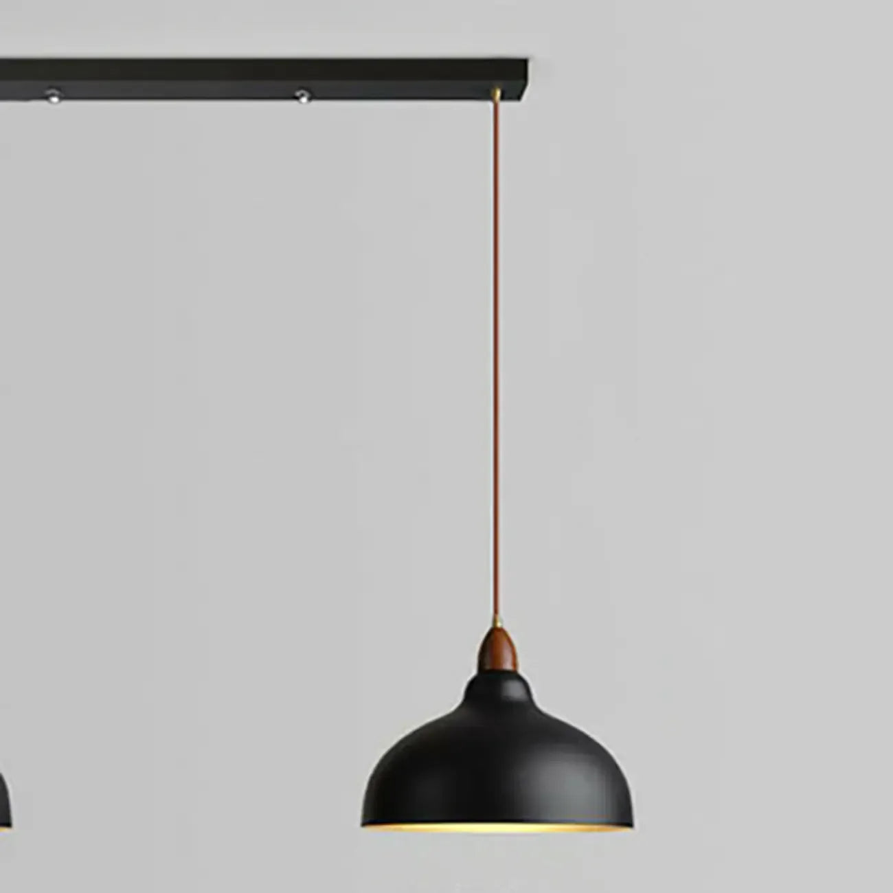 Modern White Metal Bowl Adjustable Kitchen Pendant Light