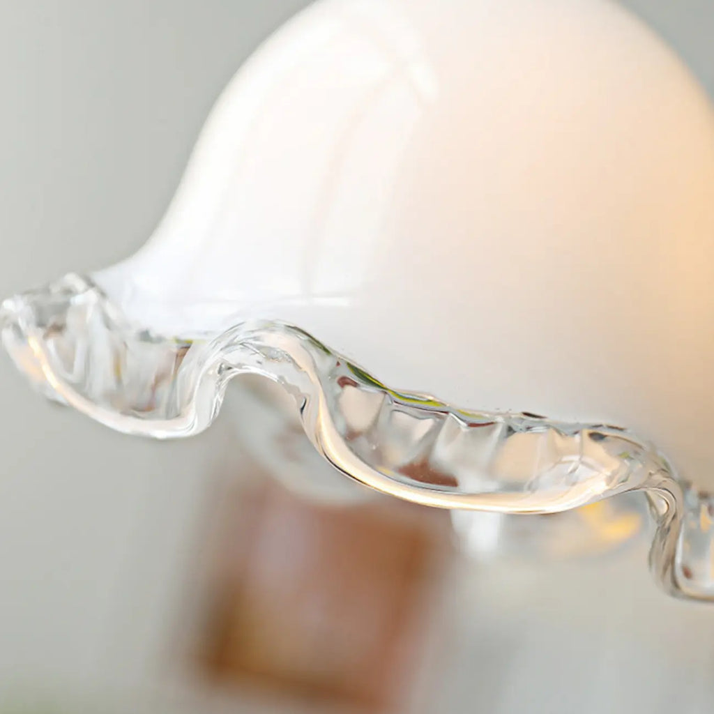 Elegant Brass White Floral Glass Kitchen Pendant Light