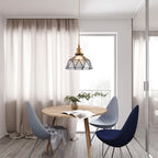 Modern Height Adjustable Blue Glass Kitchen Pendant Lighting