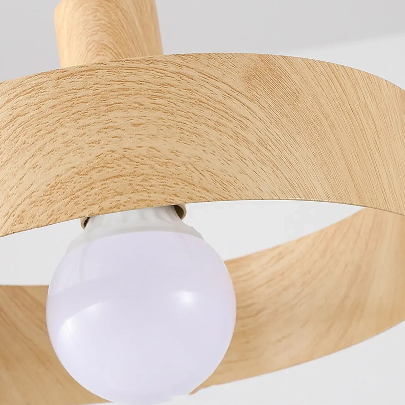 Cylinder Brown Wood Kitchen Adjustable Pendant Light