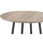 Industrial 2-tier Round Bar Height Table For Small Spaces