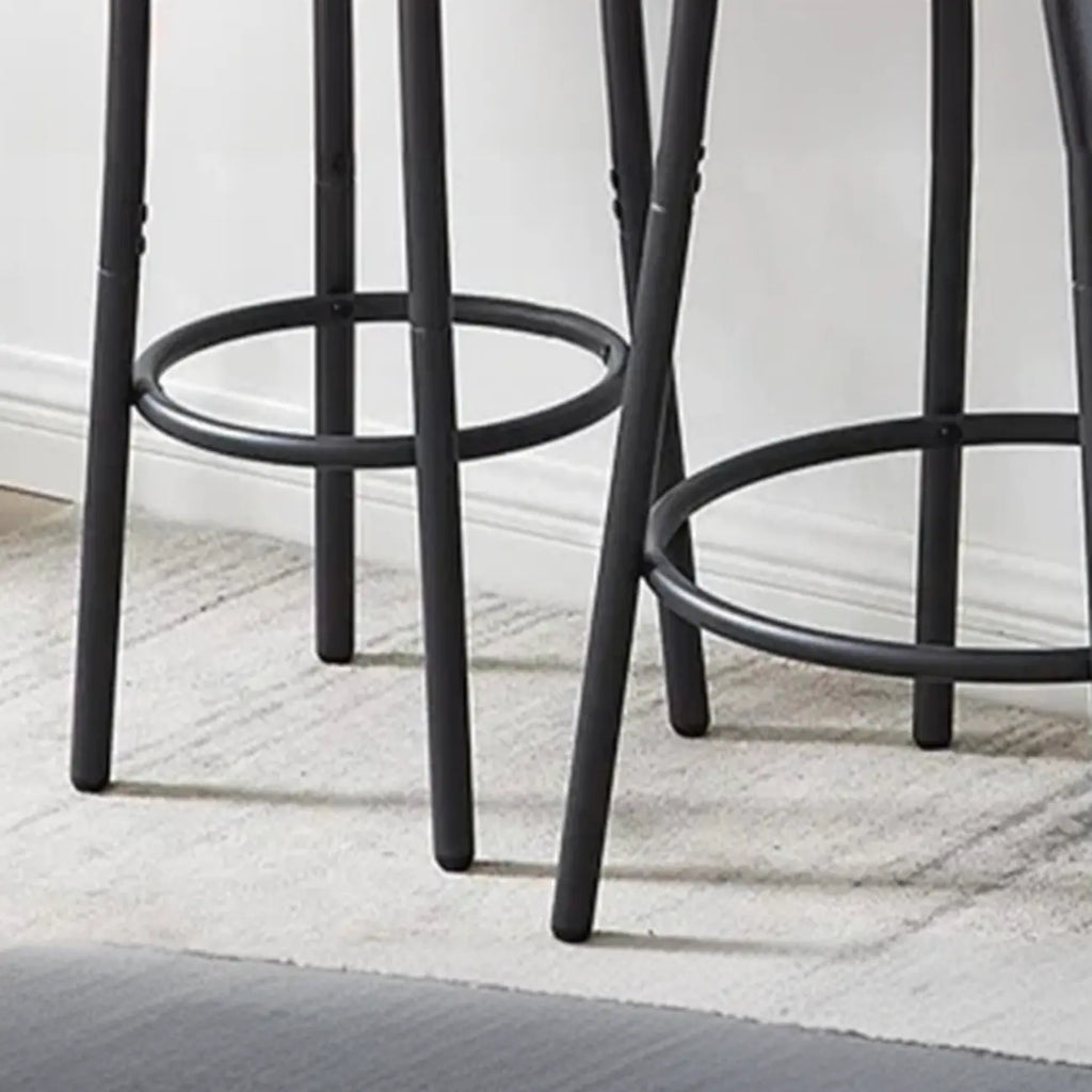 Industrial 2-tier Round Bar Height Table For Small Spaces