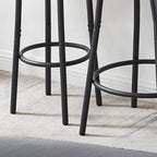 Industrial 2-tier Round Bar Height Table For Small Spaces