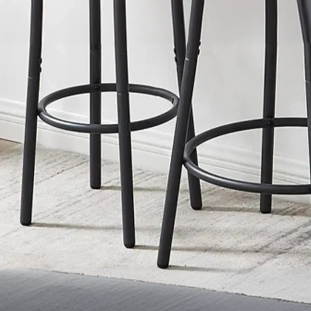 Industrial 2-tier Round Bar Height Table For Small Spaces