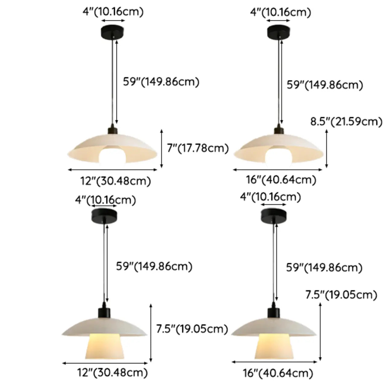 Modern White Glass Adjustable Dining Pendant Lighting